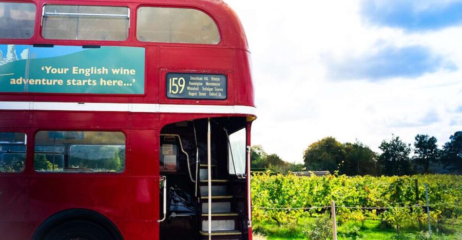From London: Vintage Bus Wine Tour with Return Train Tickets - The first vineyard: three hours with wine, food, and a proper tour