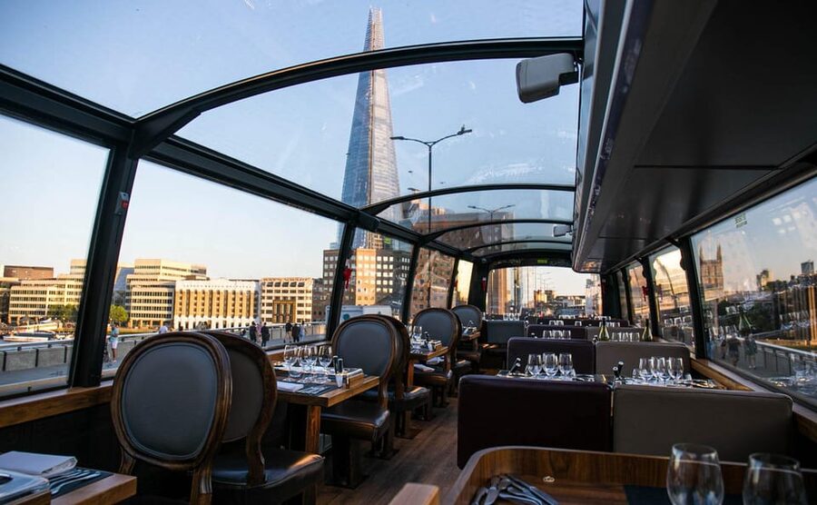 Gastronomic 6-course fine-dining dinner on Luxury London Bus - Wine Pairing and the Fine-Dining Value