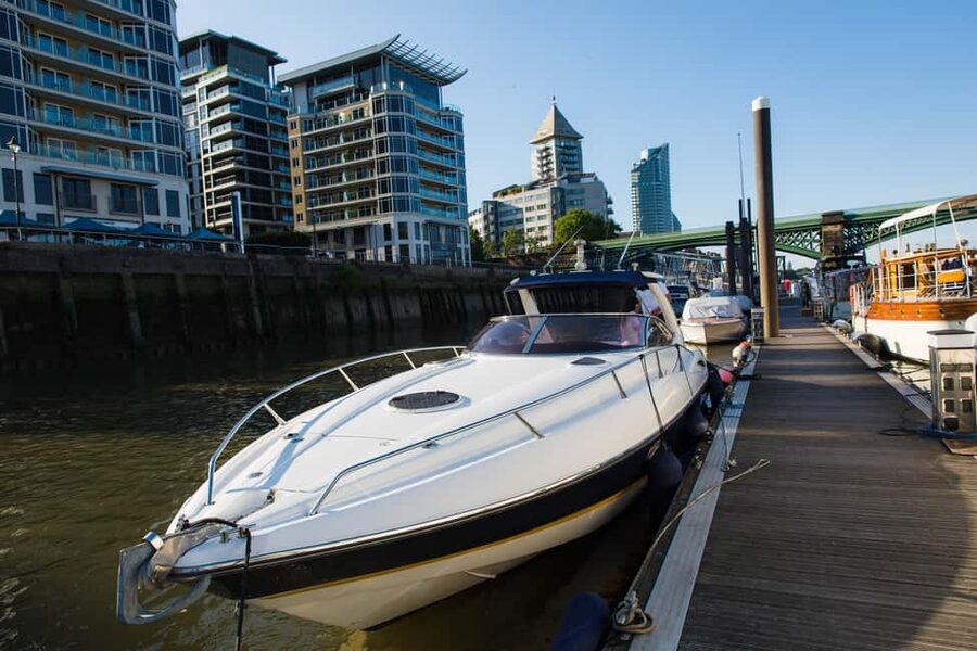 London: 2 hour private luxury yacht hire on the River Thames - The Shard, HMS Belfast, and Tower Bridge