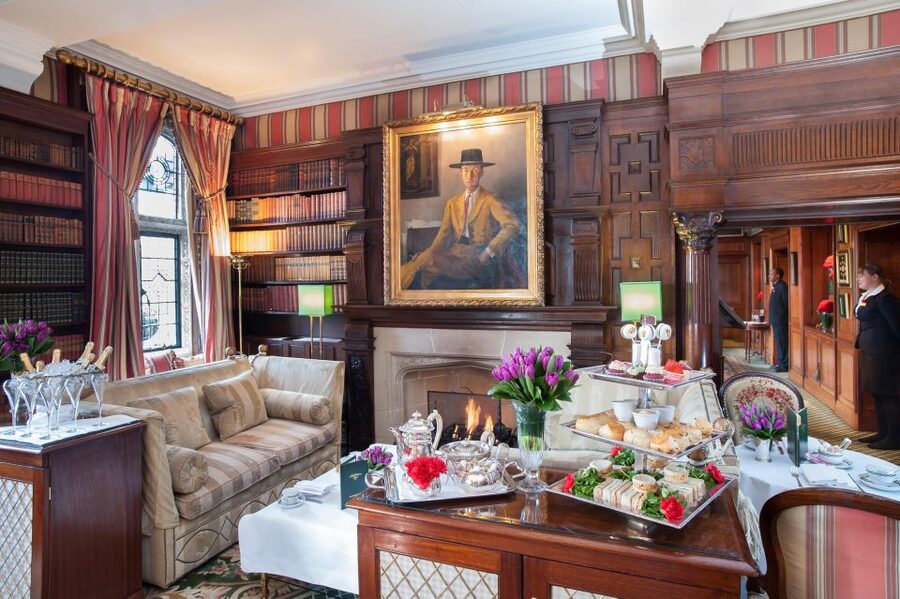 London: Afternoon Tea at The Milestone with Champagne Option - The savory tier: smoked salmon, ham, and classic fillings