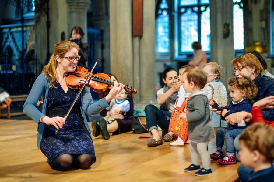 London: Bach to Baby Family Concert - The musicians and the close-up view