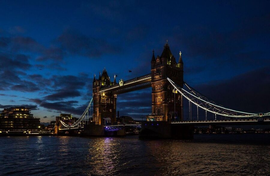 London Bridges Night Time Light Private Tour - Millennium Bridge adds a modern note