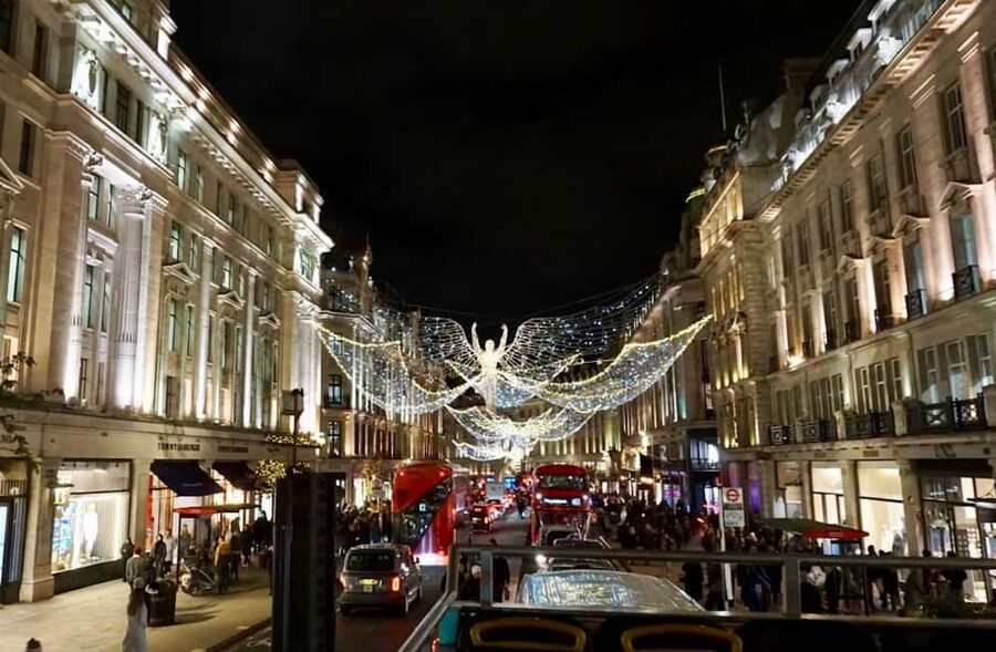 London Christmas Lights Open-Top Bus Tour. 2025 Early Bird - Marble Arch and Oxford Street lights