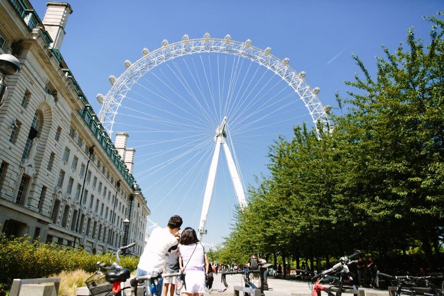 London: City Highlights Guided Bike Tour - The London Eye and riverside views