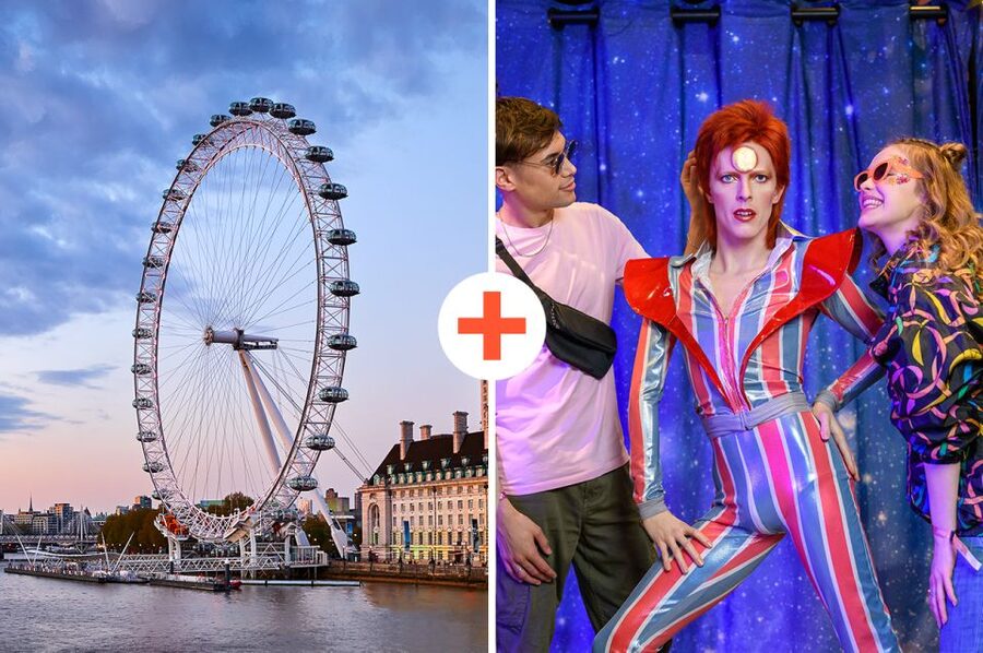 London: London Eye and Madame Tussauds Combo Ticket - The London cab ride and Marvel 4D cinema