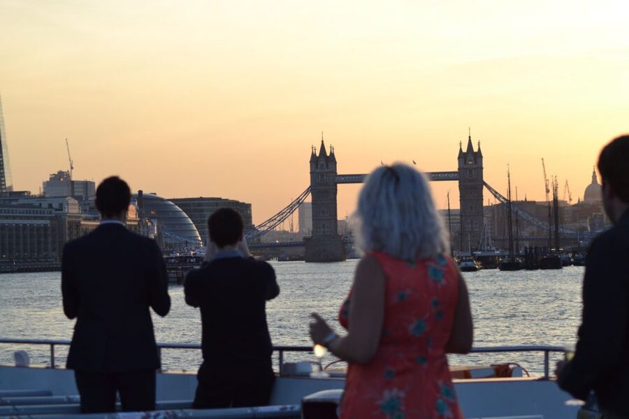 London: River Thames Evening Cruise with Bubbly and Canapés - Canary Wharf and London’s modern skyline