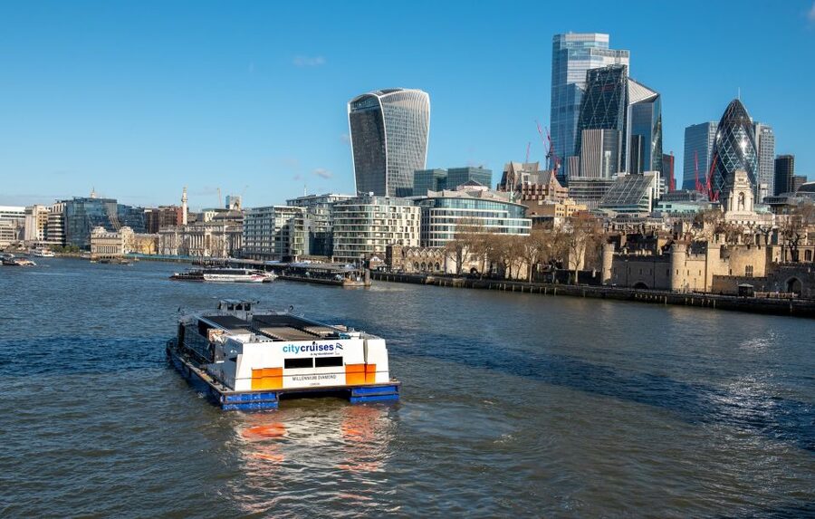 London River Thames Lunch Cruise - The first course is London scenery