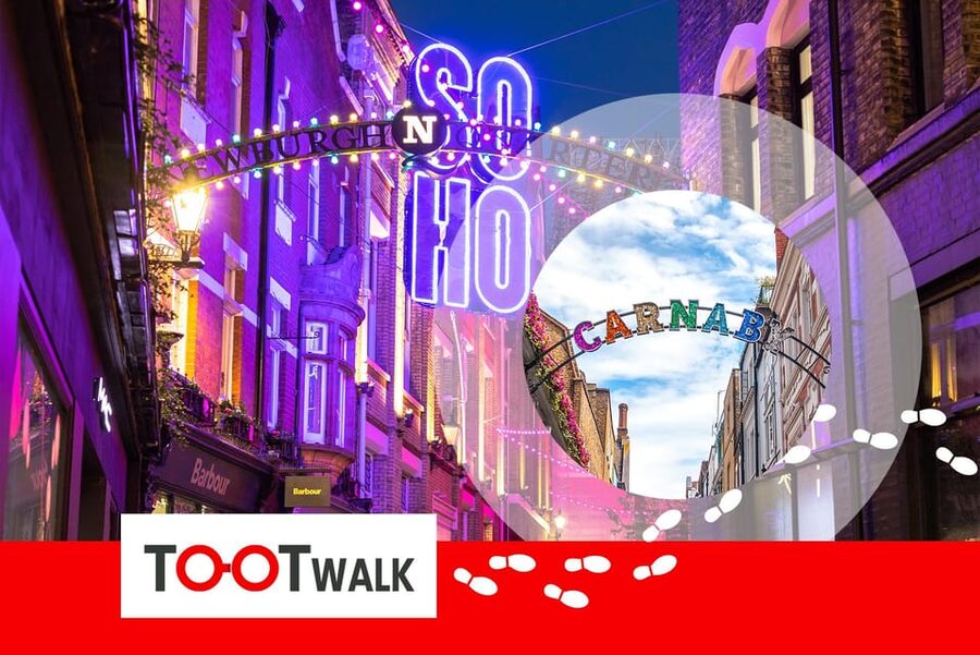 London: Tootbus Christmas Lights Tour incl walking tours - Grosvenor Square and the Return to Coventry Street