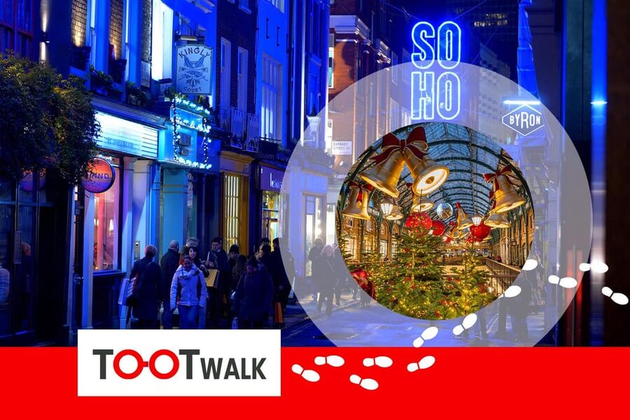 London: Tootbus Christmas Lights Tour incl walking tours - App Walking Tours Add Time on Foot