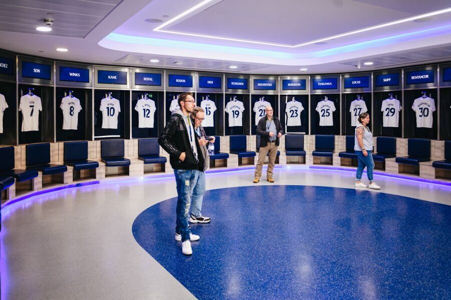 London: Tottenham Hotspur Stadium Tour - The press auditorium and the manager’s seat