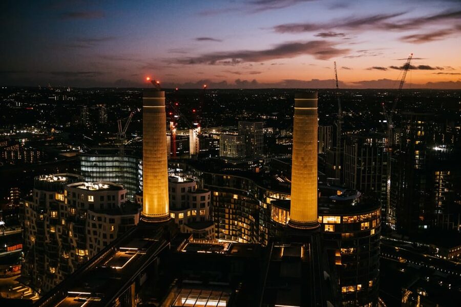 The Chimney Lift at Battersea Power Station - What you can see from 109 meters