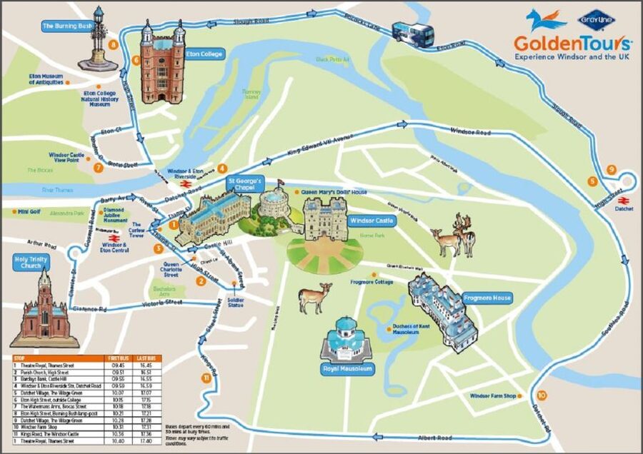 Windsor: Golden Tours Open Top Hop-on Hop-off Bus Tour - Windsor Castle and the Long Walk